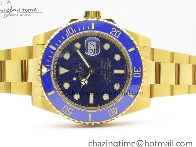 on Dial YG 116618 D1F YG Wrapped Bracelet Submariner Edition A2836 LB Best Wrapped Blue 0523